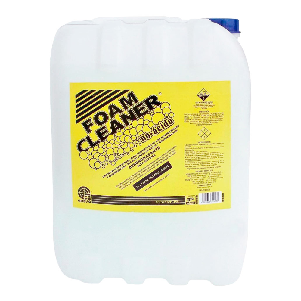 [FOAADEADFCD03] Porrón 20 lts de Desengrasante Foam Cleaner Blanco  - ADESA 