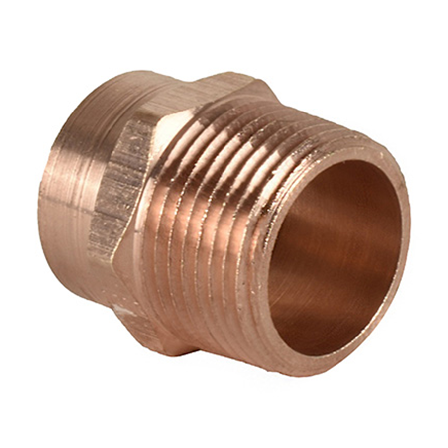 [COBCON218] Conector de cobre con cuerda exterior de 2 1/8
