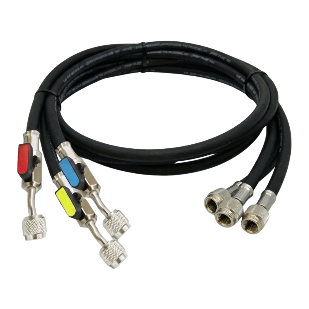 CPS JUEGO DE MANGUERA PREMIUM NEGRA C/VALVULA 1.5MTS