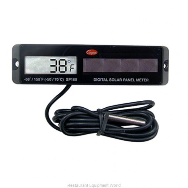 Termómetro solar panel blanco, respaldo de batería AAA de 1.5v, -58°F a 158°F / -50°C a 70°C