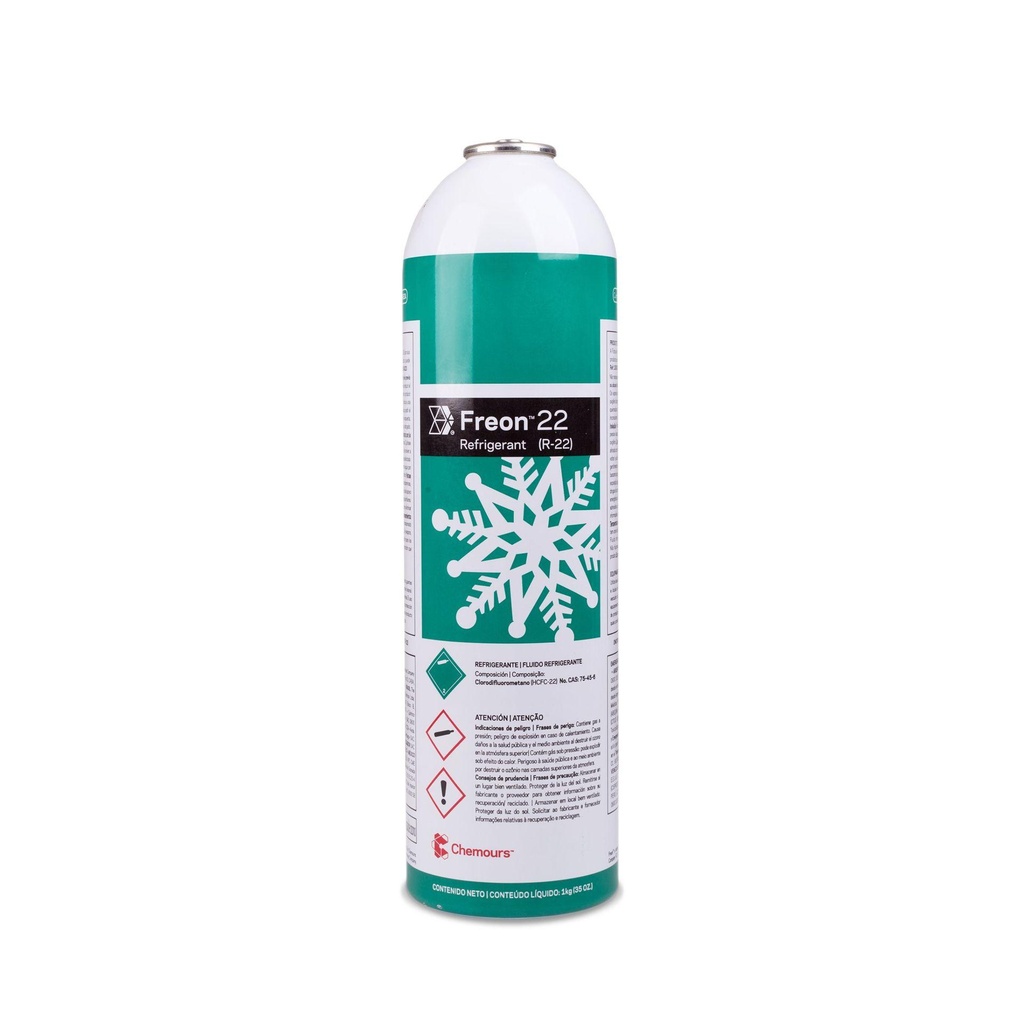 Lata de Refrigerante R22 de 1 kg - FREON