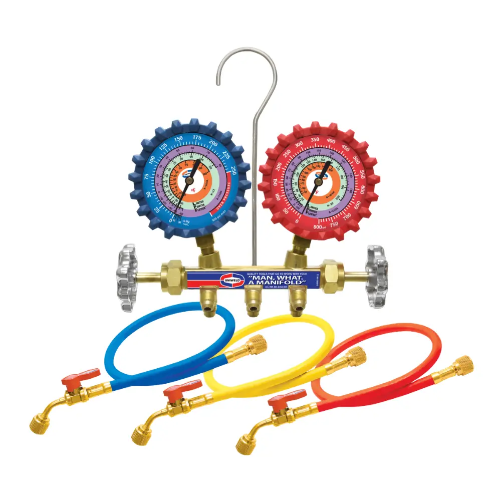 Manifold con protectores para R22, 404A, 410A - UNIWELD
