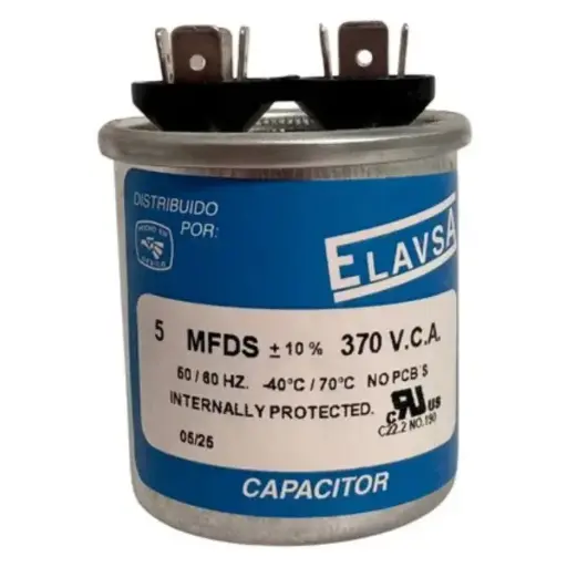 [CAPKRO5370] Capacitor de trabajo 5 MFD 370-450V - ELAVSA