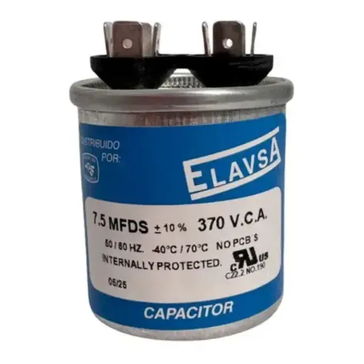 [CAPKRO75370] Capacitor de trabajo 7.5 MFD 370V - ELAVSA