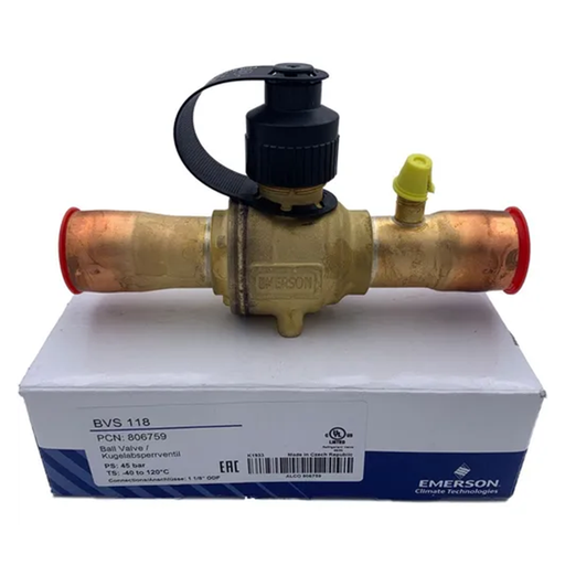 [VBOEMEBVSS118T] Válvula de Bola con pivote 1 1/8 soldar - (PCN 081071) - Copeland (NUEVO MODELO)